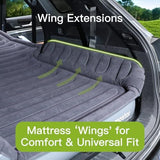SUV Air Mattress with Wireless Removable 3-in-1 Built-in Pump & Mattress 'Wings' | 7-inch Height Car Mattress for Mid/Large SUVs, Trucks, Minivans, Supports 660lbs – Ideal for Road Trips & Camping