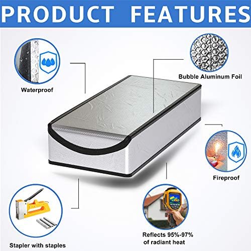 Attic Stairs Insulation Cover 25"x54"x11", Pull Down Ladder Attic Door Insulation Cover for Garage, Easy Use Installation Tool 400 Staples