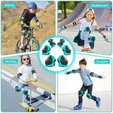 Kids Protective Gear Set Knee Pads for Kids 3-14 Years Toddler Knee and Elbow Pads with Wrist Guards 3 in 1 for Skating Cycling Bike Rollerblading Scooter