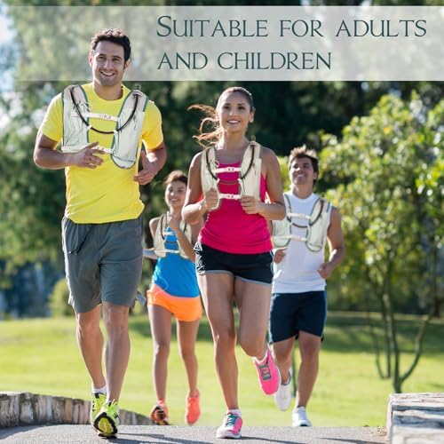 Lightweight Running Vest Hydration Backpack, Hydration Vest with 2L Water Bladders - Adjustable Chest Straps and Reflective Water Backpack Fit for Men Women Hiking Cycling Camping Festival Marathon