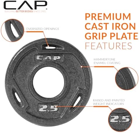 CAP Barbell 2-Inch Olympic Grip Weight Plate | Multiple Options
