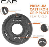 CAP Barbell 2-Inch Olympic Grip Weight Plate | Multiple Options