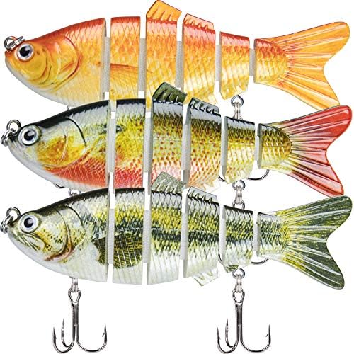 TRUSCEND Swimmax for Saltwater and Freshwater, Realistic Fishing Lures for Bass Trout Crappie Walleye Pike Bluegill Salmon, Swimbait for Bass Fishing, Amazing Fishing Gear Gifts for Family Fishing