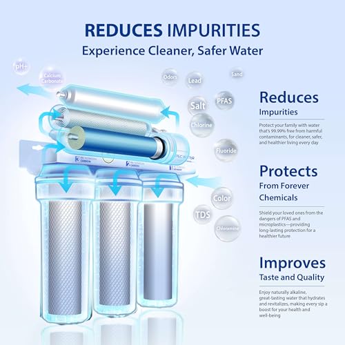 APEC Water Systems ROES-PH75 Essence Series Top Tier Alkaline Mineral pH+ 75 GPD 6-Stage Certified Ultra Safe Reverse Osmosis Drinking Water Filter System