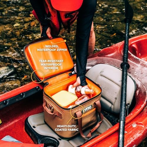 RTIC Ultra-Tough Soft Cooler 12 Can, Insulated Bag Portable Ice Chest for Lunch, Beach, Drink, Beverage, Travel, Camping, Picnic, Car, Trips, Floating Cooler Leak-Proof with Zipper