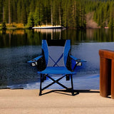 Kijaro Dual Lock Folding Camp Chairs - Versatile for Sports, Outdoors & Lawns - Locks Positions - Maldives Blue