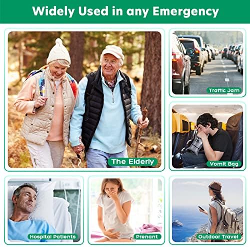 OUMEE 28/23/20/12/8 Pack Disposable Urine Bags, 700ML Travel Pee Bags Unisex Urinal Bag Vomit Bag for Travel Traffic Jam Emergency Portable Camping Urinal Bags for Men Women