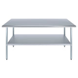 AmGood 30 in. x 72 in. Stainless Steel Work Table | Metal Kitchen Food Prep Table | NSF