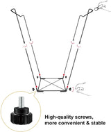 Artigarden Garden Trash Bag Holder - Outdoor Leaf Bag Support Stand Multi-Use Metal Garbage Bag Holder Frame Holds 30-45 Gallons Bag for Camping Leaves Gardening Parties Yard Weeding (Black)