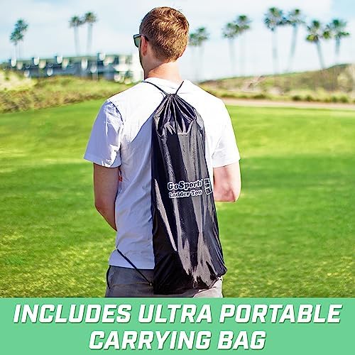 GoSports Ladder Toss Indoor & Outdoor Game Set with 6 Soft Rubber Bolo Balls and Travel Carrying Case - Choose Pro or Classic