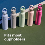 Hydro Flask 24 Oz Stainless Steel Standard Mouth Water Bottle with Flex Straw Cap and Double-Wall Vacuum Insulation