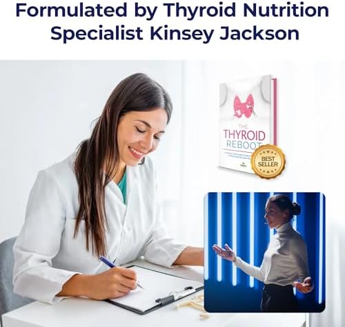 Thyroid Renew Supplement - Women’s Thyroid Support for Focus and Energy with Zinc Selenium Copper and Thyroid Superfoods - Made in The USA, 60 Capsules