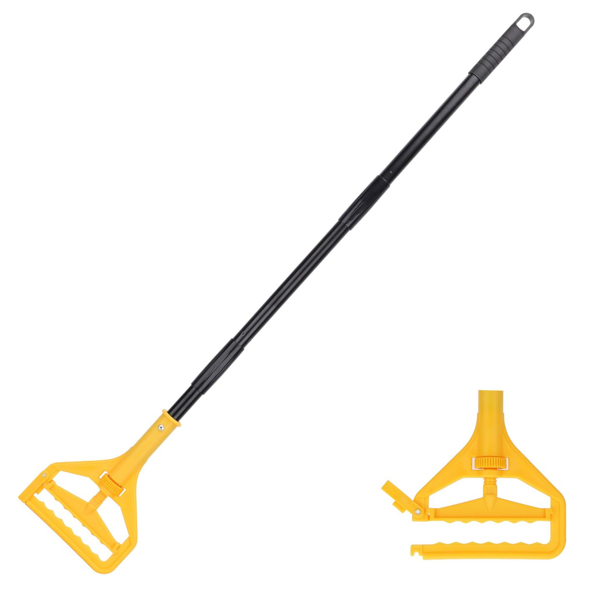 BeiLan Mop Handle Commercial Heavy Duty - 57 Inch Industrial Metal Mop Stick Replacement for Floor Cleaning - Professional Mops Head Replacement Holder