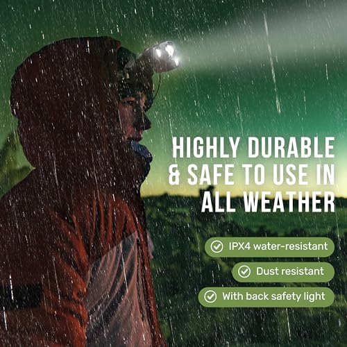 TDC Head Lamp Led Rechargeable Super Bright - USB-C Headlamp for Adults - Head Lights for Forehead - 1080 Lumen Head Flashlight - 10HR Battery for Hardhat, Camping, Hunting, Work