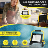 10000LM LED Work Light: Portable Work Light with 5FT Cord - IP66 Waterproof Flood Light for Outdoor Indoor Job Site Workshop Garage Construction Site Lighting, Gifts for Men
