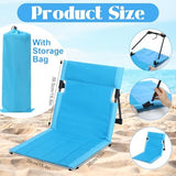 Karenhi 2 Pcs Foldable Pool Chairs Portable Poolside Seat for Edge of Pool Portable Flip Chairs for Beach Poolside Camping Picnic Lawn Accessories (Light Blue)