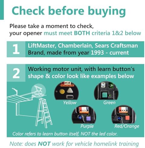 2 Replacement for Sears Craftsman LiftMaster Chamberlain (139.53753) 371LM (139.53681) 971LM (139.53879) 81LM 891LM 893MAX Garage Door Opener Remote (Solidremote L-Visor-2)