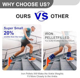 Ankle Weights A Pair of 1/2/3/4/6/8/10/12/20 LBS Wrist Leg Arm Weights for Women Men kids child with Adjustable Straps, Strength weighted for Physical Therapy Running Walking Fitness Gym Workout