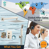 SR SUN RISE Shower Faucet Set Bathroom Square Rain Shower Head with Handheld Spray Wall Mounted Rainfall Shower Fixtures Brushed Nickel Shower Faucet Trim Repair Kits (Contain Shower Valve)10 Inches