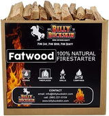 10 lbs. Fatwood Fire Starter Sticks, Perfect Firestarters for Firepit, Campfires, Fireplaces, Bonfires, BBQ, Wood Stoves, Easy Ignition with Just 2 Sticks for Camping, Camping Essentials(10 Pound Box)