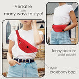 MAXTOP Large Crossbody Fanny Pack with 4-Zipper Pockets,Gifts for Enjoy Sports Festival Workout Traveling Running Casual Hands-Free Wallets Waist Pack Phone Bag Carrying All Phones