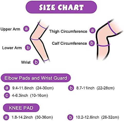Kids Protective Gear Set Knee Pads for Kids 3-14 Years Toddler Knee and Elbow Pads with Wrist Guards 3 in 1 for Skating Cycling Bike Rollerblading Scooter
