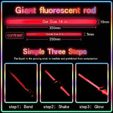 20 Pcs Ultra Bright Large Glow Sticks 14 Inch Industrial Grade 8 Colors Jumbo Light Sticks Emergency glow in the dark for Camping Accessories, Party,Hurricane, Earthquake, Survival Kit