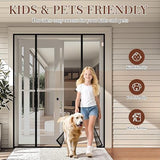 Yotache Magnetic Screen Door Fits 70x79 Inch Doors, 72"x80" Reinforced Mesh - Double-Sided Opening Screen with Super-Strong Magnets for Patio, Sliding, French, Front & Back Doors