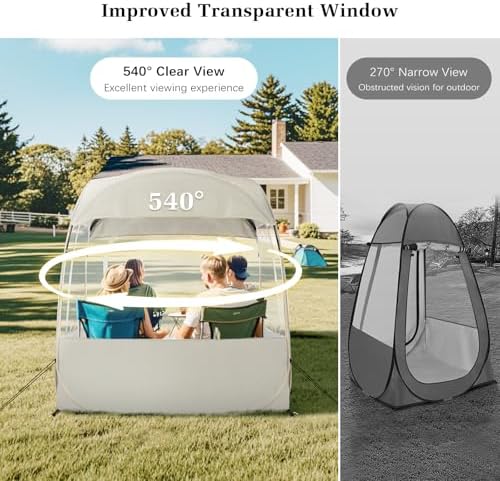 Sports Tent, Instant Weather Proof Clear View Bubble Tent with Carry Bag, Portable & Foldable Pop Up Tents Shelter for Watching Sports Events, Camping, Fishing