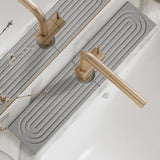 Kitchen Faucet Absorbent Mat - Large Diatomaceous Earth Splash Guard for Sink Faucet, Aesthetic Water Absorbing Stone Tray in The Modern Home [Grey, 23.6" x 5.5"]