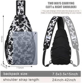 Crossbody Bags for Women Men Trendy Sling Bag Bakpack Casual Chest Bag with Convertible Shoulder Strap