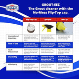 Clean-eez - Grout-eez Super Heavy-Duty Grout Cleaner Easy and Effective. Destroys Dirt and Grime with Ease. Safe for Colored Grout. Single Bottle and Handheld Options Available. 32 Ounce