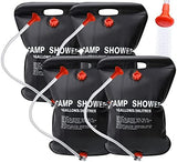 DkOvn Solar Shower Bag, 1/2/4 Pack 5 Gallons/20L Camping Shower Bag, Portable Shower Bag with Removable Hose and On-Off Switchable Shower Head for Camping Beach Swimming Outdoor Traveling