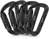 Heavy Duty Lightweight Locking Carabiner Clips D Ring for Camping Hiking Outdoor Gym etc, Carabiner with Lock Small Carabiners for Dog Leash & Harness