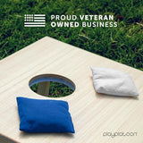Play Platoon Cornhole Bags Weather Resistant- Set of 8 Regulation Bean Bags for Tossing- Official Professional Size & Weight Corn Hole Bags Two Color All Weather Cornhole Beans Bag Set with Tote Bag