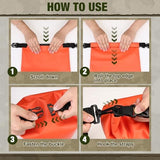 1 Set Bear Food Bag for Camping Ultralight Food Hanging System Includes Waterproof Bear Bag, Nylon Ropes, Hooks for Camping Backpacking