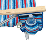 Tommy Bahama 5-Position Classic Lay Flat Folding Backpack Beach Chair, Aluminum , Red, White, and Blue Stripe