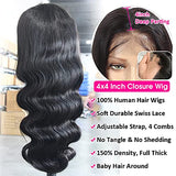 Hedy Body Wave Lace Front Wigs Human Hair Pre Plucked with Baby Hair Glueless 180% Density 10A Lace Closure Wigs for Black Women Natural Color 22 inch