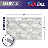 BNX TruFilter 16x25x1 Air Filter MERV 8 (6-Pack) - MADE IN USA – Dust & Pet Defense Electrostatic Pleated Air Conditioner HVAC AC Furnace Filters for Dust, Pet, Mold, Pollen MPR 600 – 700 & FPR 5