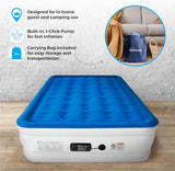 SoundAsleep Dream Series Luxury Air Mattress with ComfortCoil Technology & Built-in High Capacity Pump for Home & Camping- Double Height, Adjustable, Inflatable Blow Up, Portable - Queen Size