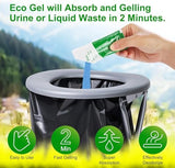 Portable Toilet Absorbent Gel Powder, Poo Gel for Camping Toilet Powder, Poo Urine Powder for Potty Bags, Poo Deodorizing Treatment for Outdoor Camping Hiking Emergency Toilet (100Pack)