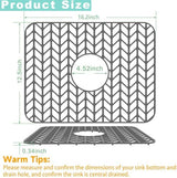 AWOKE Sink Protectors for Kitchen Sink | 16.2"x 12.5" Kitchen Sink Mats for Bottom of Kitchen Sink | Sink Inserts for Kitchen Sink of Stainless Steel Sink | Center Drain (Grey)