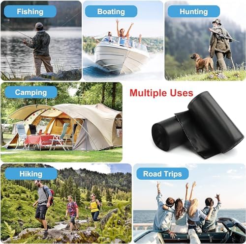 80 Portable Toilet Bags, Camping Toilet Bags, Biodegradable Porta Potty Bags, Thickened Toilet Waste Bags for 5 Gallon Bucket Toilet, Compostable Bags