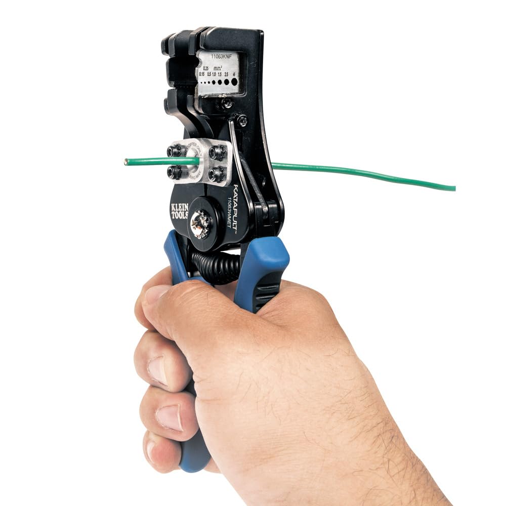 Klein Tools 11063W Wire Cutter/Stripper, Heavy Duty Automatic Tool for 8-20 AWG Solid and 10-22 AWG Stranded Electrical Wire