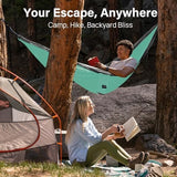 Kootek Camping Hammock 500 lbs Capacity, Portable Hammocks with Tree Straps & Attached Carry Bag, Camping Essentials Gear, Perfect for Outside Indoor Hiking Beach Backpack Travel