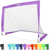 GoSports Portable Soccer Goals for Kids - 13 Color Options - Choose 4 x 3 ft or 6 x 4 ft - Team Tone Pop Up Nets for Backyard