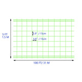 HHTHH Green Garden Trellis Netting 5x100 ft Heavy Duty Polypropylene Plant Support Net for Climbing Vegetables Fruits Flowers