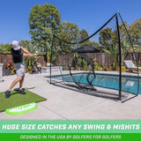 GoSports Golf Practice Hitting Net - Choose Between Huge 10 x7 ft or 7 x7 ft Nets -Personal Driving Range for Indoor or Outdoor Use - Designed by Golfers for Golfers
