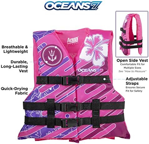 Oceans 7 U SCoast Guard Approved, Infant-Child-Youth Life Jacket Vest – Sizes for 8-90 lbs. – Type III Vest, PFD, Personal Flotation Device
