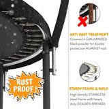 JUMPZYLLA Trampoline Outdoor 8FT 10FT 12FT 14FT 15FT 16FT with Enclosure and Ladder, ASTM Approved Recreational Trampoline for Kids and Adults, Anti-Rust Coated Frame